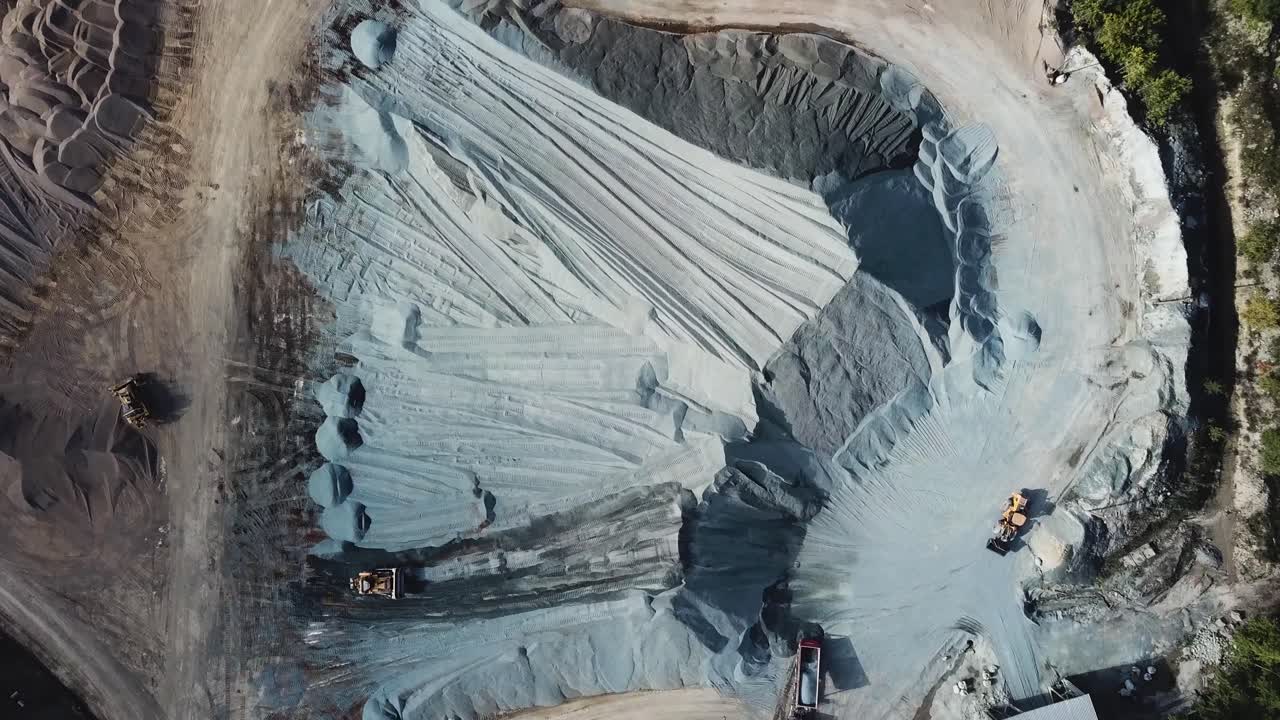 Aerial View of a Sand and Gravel Quarry
