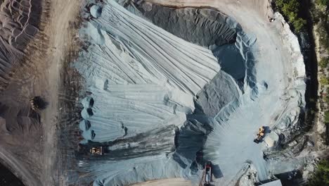 aerial view of a sand and gravel quarry