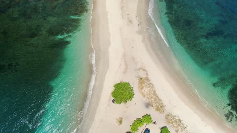 aerial drone flyover san juanillo beach costa rica, tropical sandy beach shore with turquoise ocean, 4k