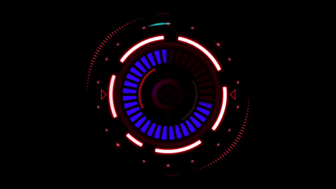 Animation blue and red loading circle target.