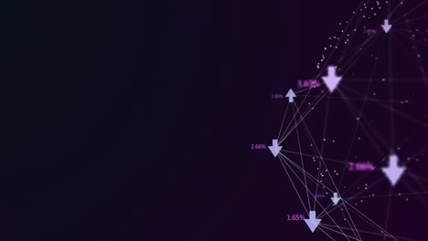 Vídeo-Compuesto-Digital-De-Web-De-Conexiones-Con-Iconos-Y-Flechas-Moviéndose-Hacia-Arriba-Contra-El-Bac-Negro