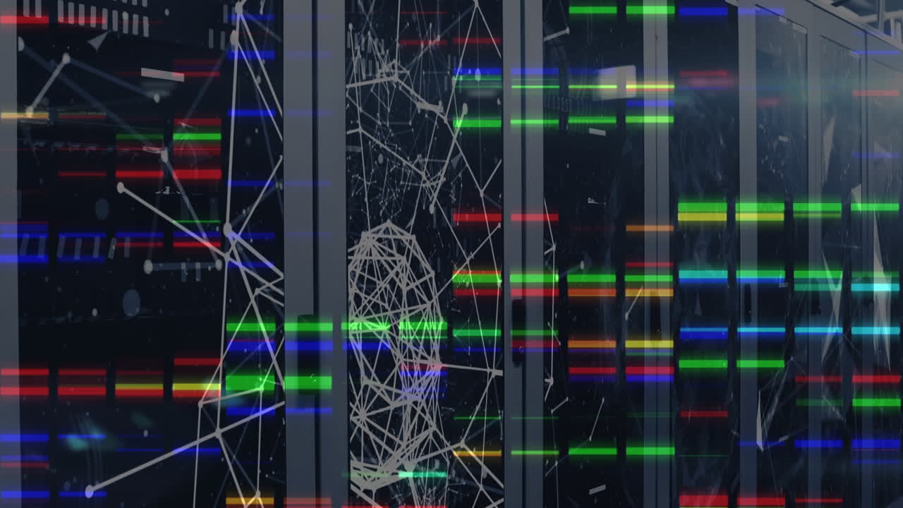 데이터 처리 및 서버를 통한 연결의 애니메이션