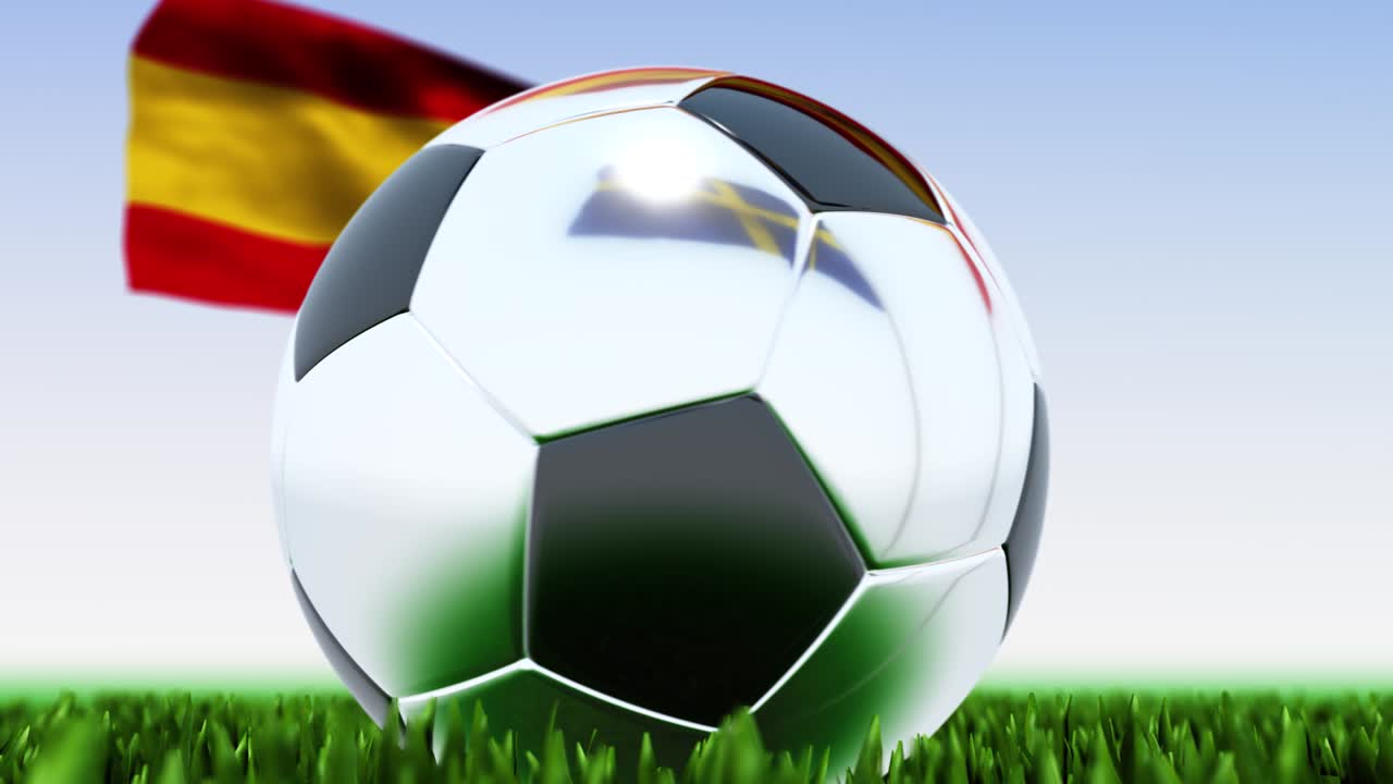 la pelota de fútbol en bucle sueca contra españa