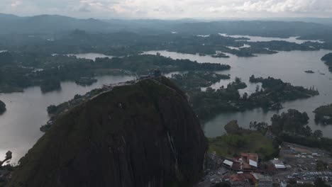 aerial hyperlapses of the famous rock of guatapé in antioquia colombia 3