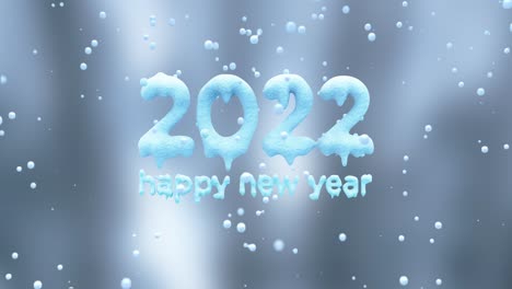 loopable: 2022 happy new year. merry christmas.design concept with snowfall.background. snow text.