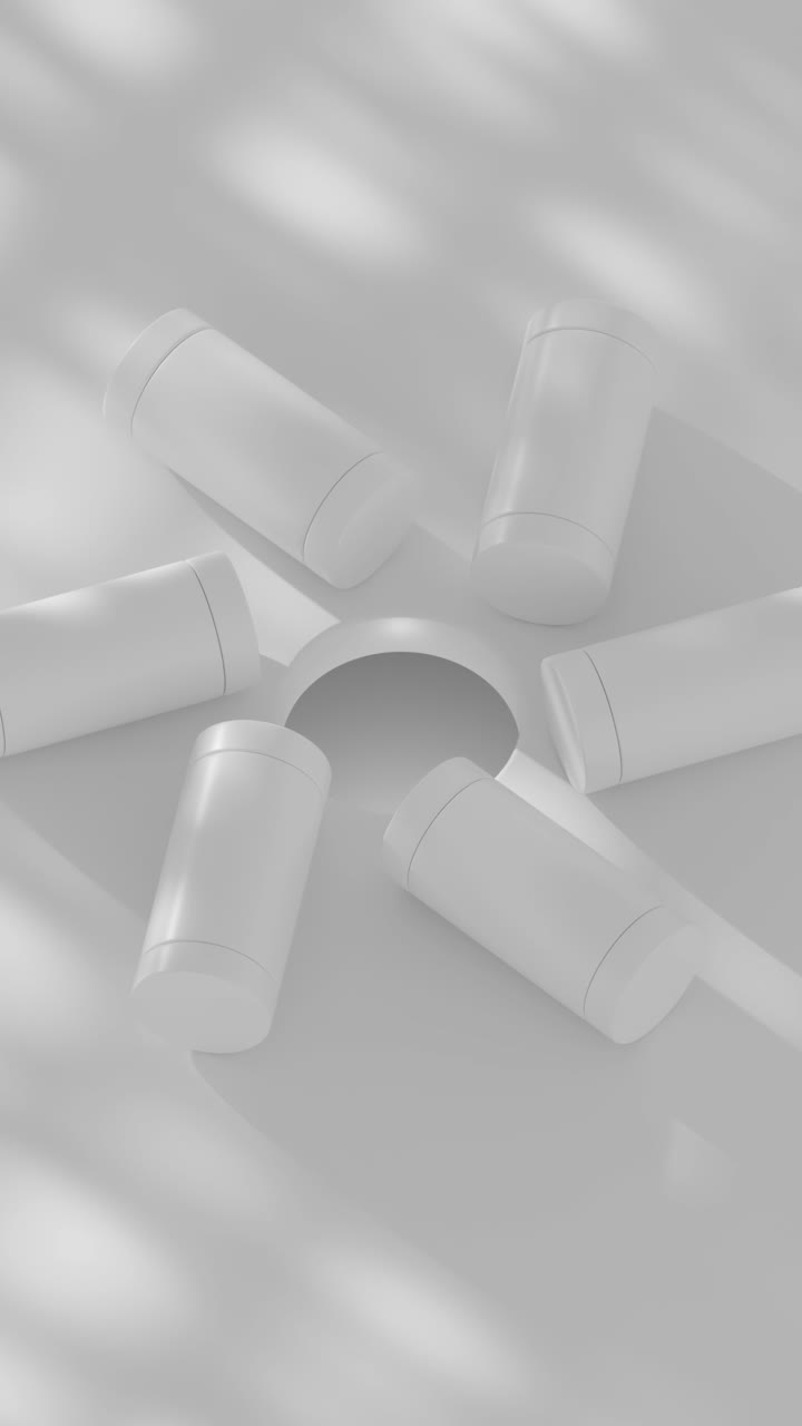 Abstract White Cylinders and Hole