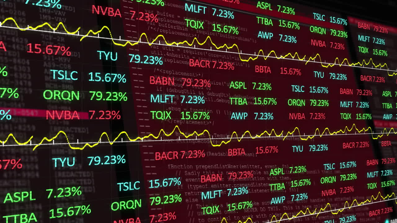 Animazione dell'elaborazione dati su sfondo nero