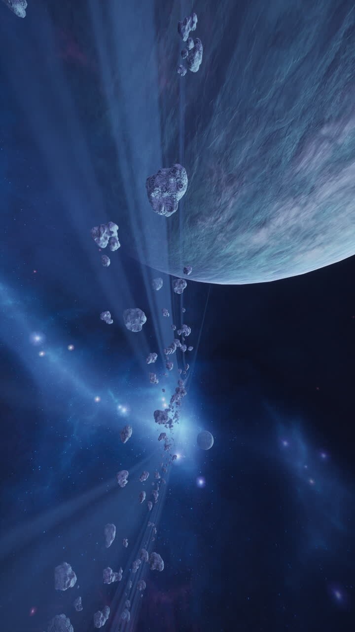 A lone planet in a vast starry expanse
