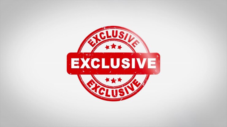 Exclusive signed stamping text wooden stamp animation red ink on clean white paper surface