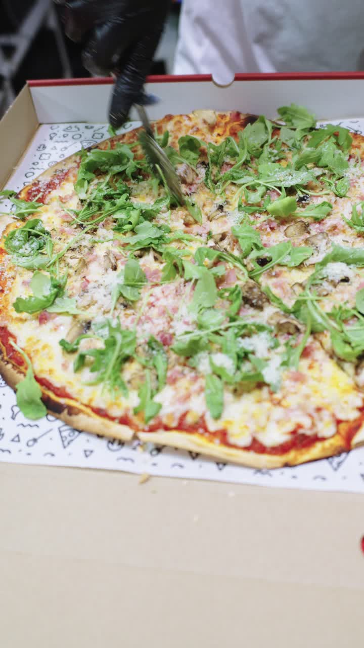 Delicious Pizza Ready to Be Cut