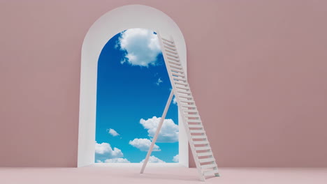 ladder to the sky: a path through an archway