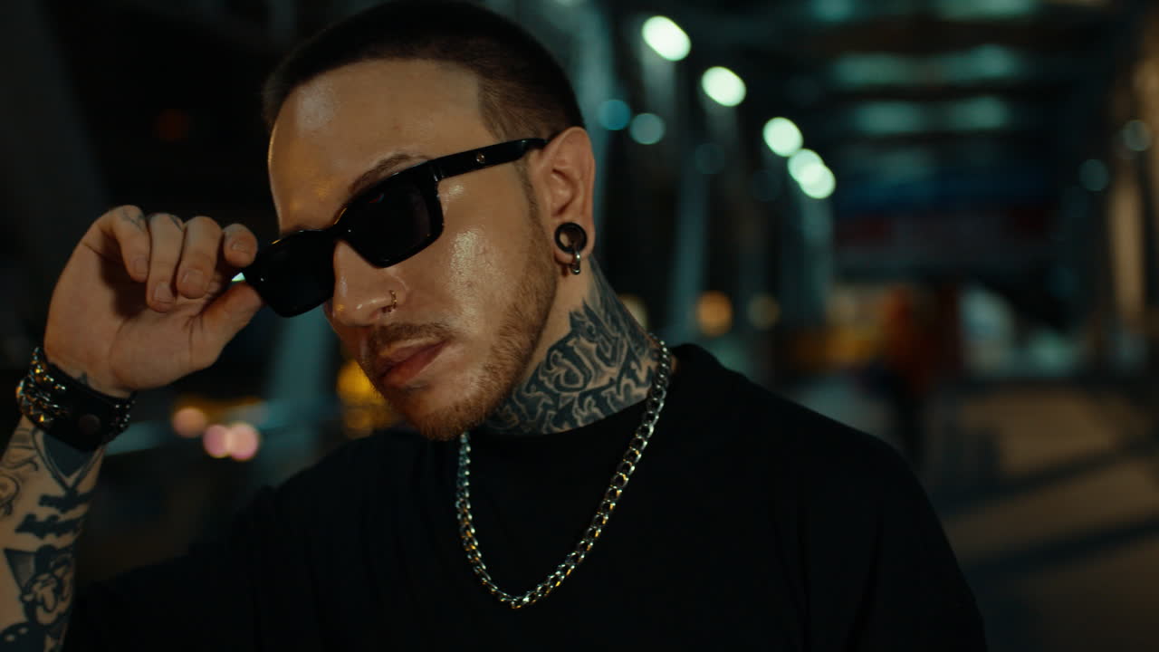 Stylish Man in Night City