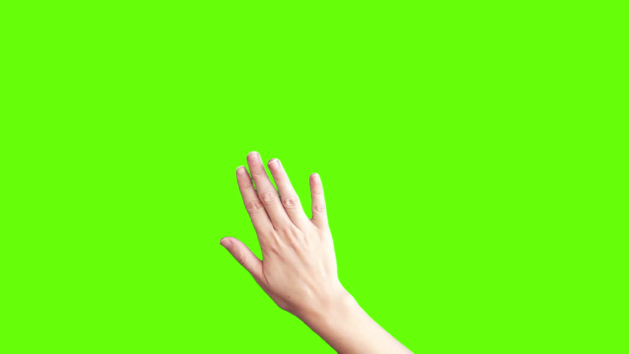 Hand Gestures on a Green Screen Background