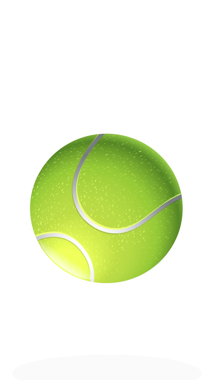 Tennis Ball Bouncing Against a White Background