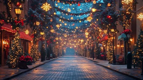 christmas street scene