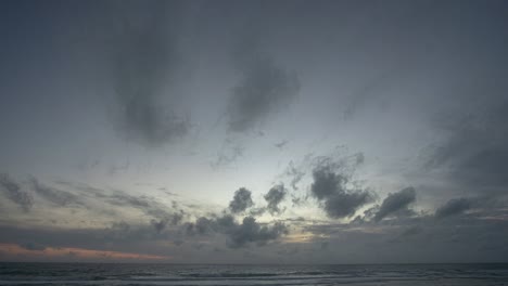 time lapse cloud moving in sunset above the island at kata beach phuket.