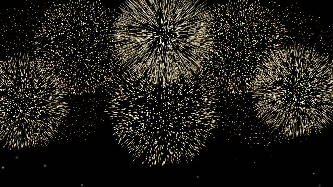 A dazzling fireworks show illuminating the night sky.