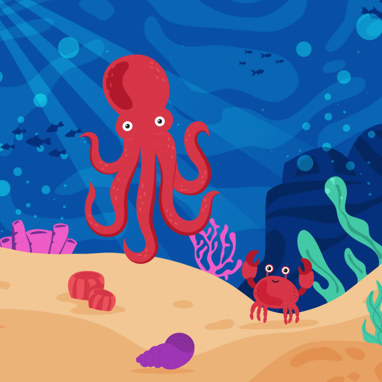 под морской сценой