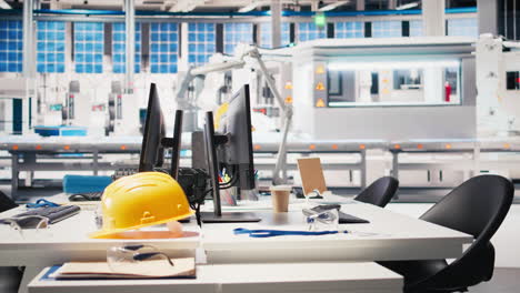 vertical video monitor in photovoltaics factory office used in finetuning system settings