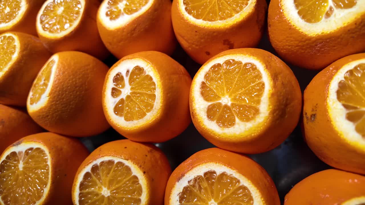 primer plano de naranjas en rodajas