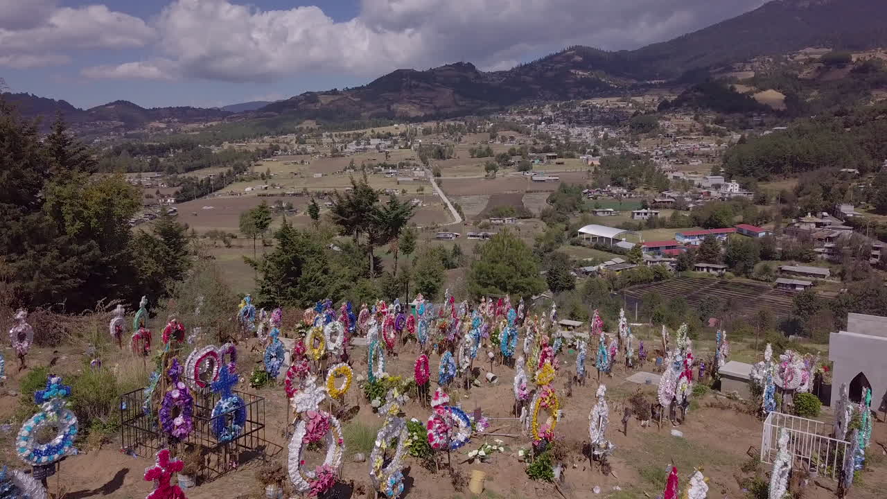 A cemetery in Michoac&aacute;n, Mexico