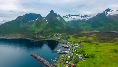 mefjordvar, island senja. beautiful nature norway natural landscape mefjord.