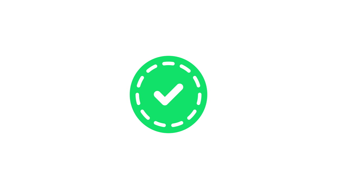 Loading Circle Animation with Checkmark for Success