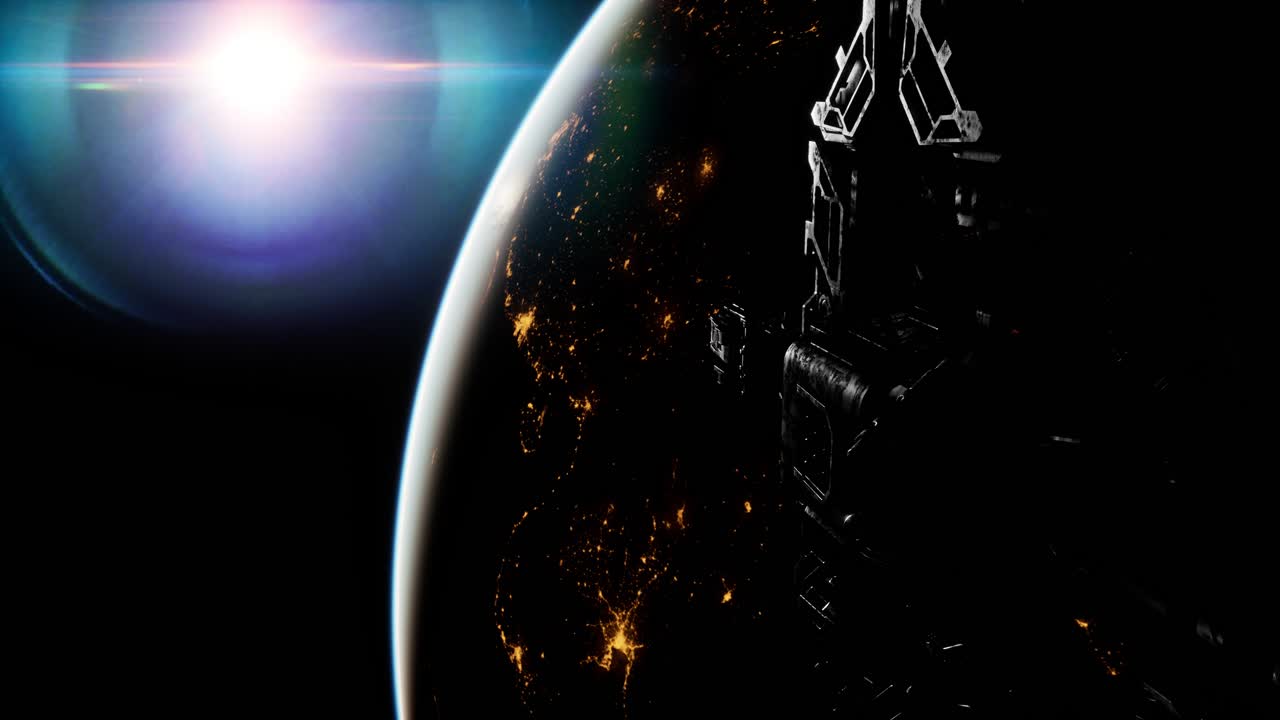 iss 에서 보는 지구 행성. 우주 에서 관찰 하는 아름다운 지구 행성