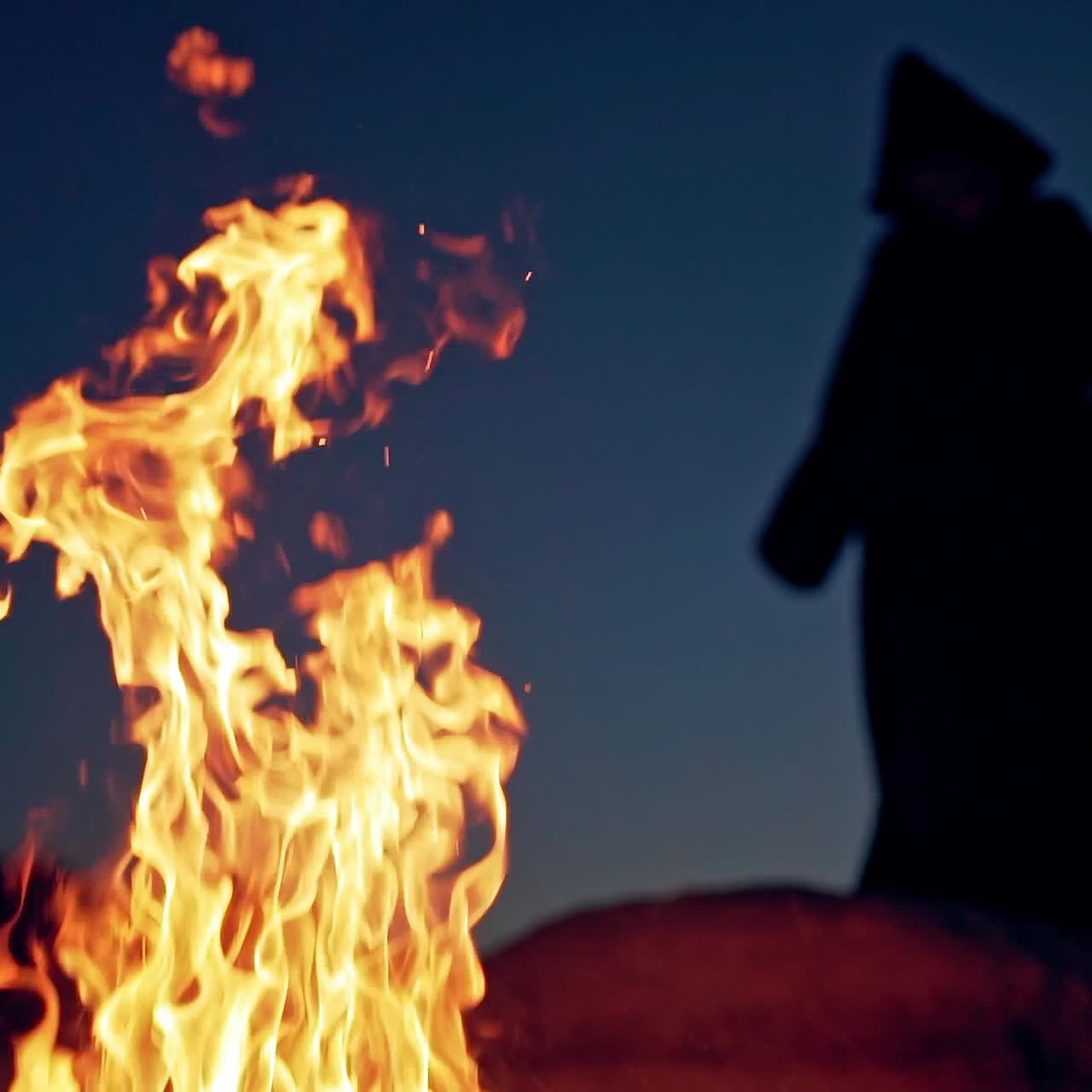 Mysterious night with witch