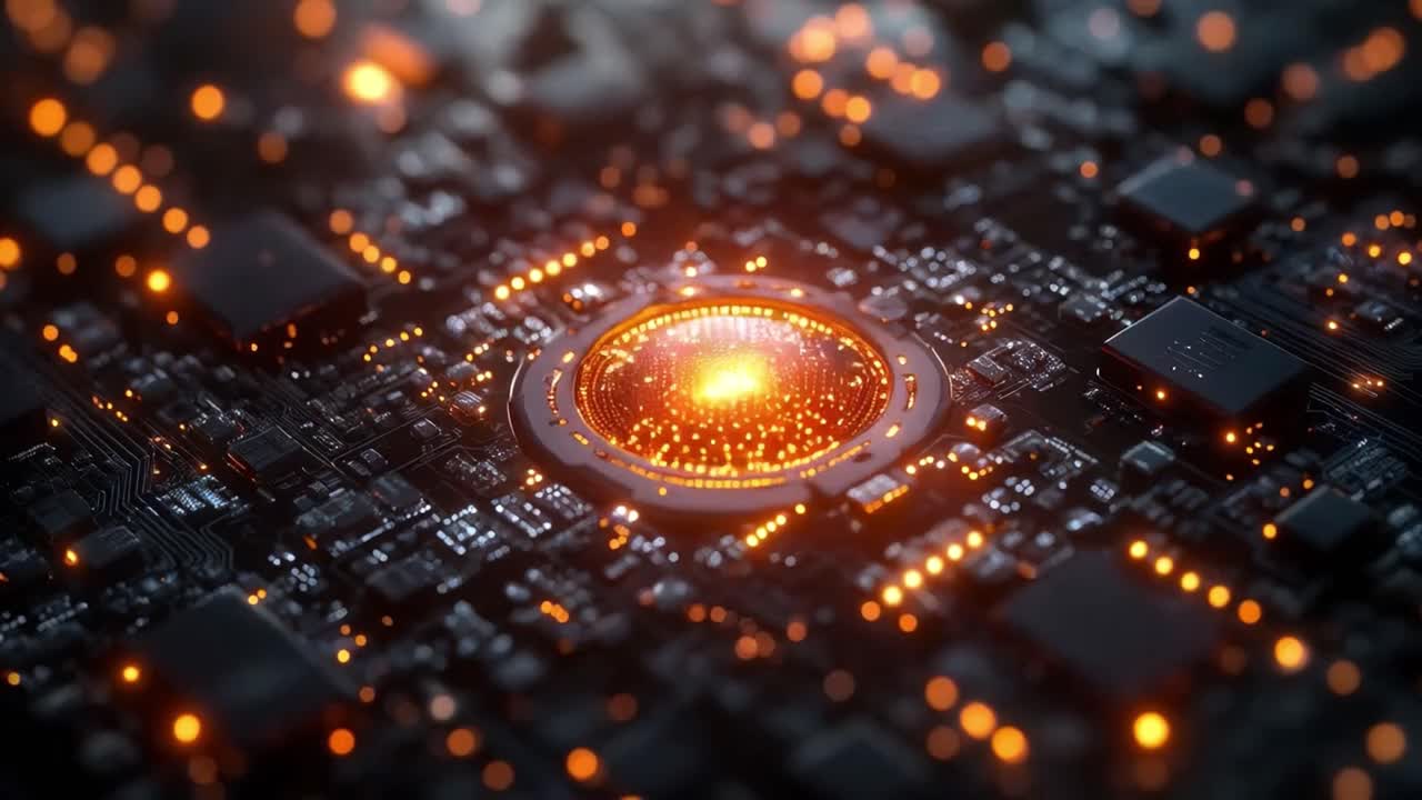 High-Tech Circuit Board Close-Up