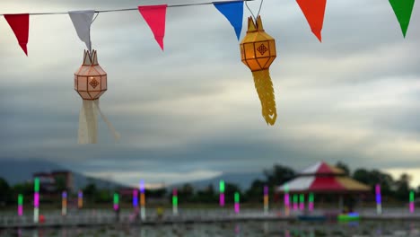 paper lantern on festival in country