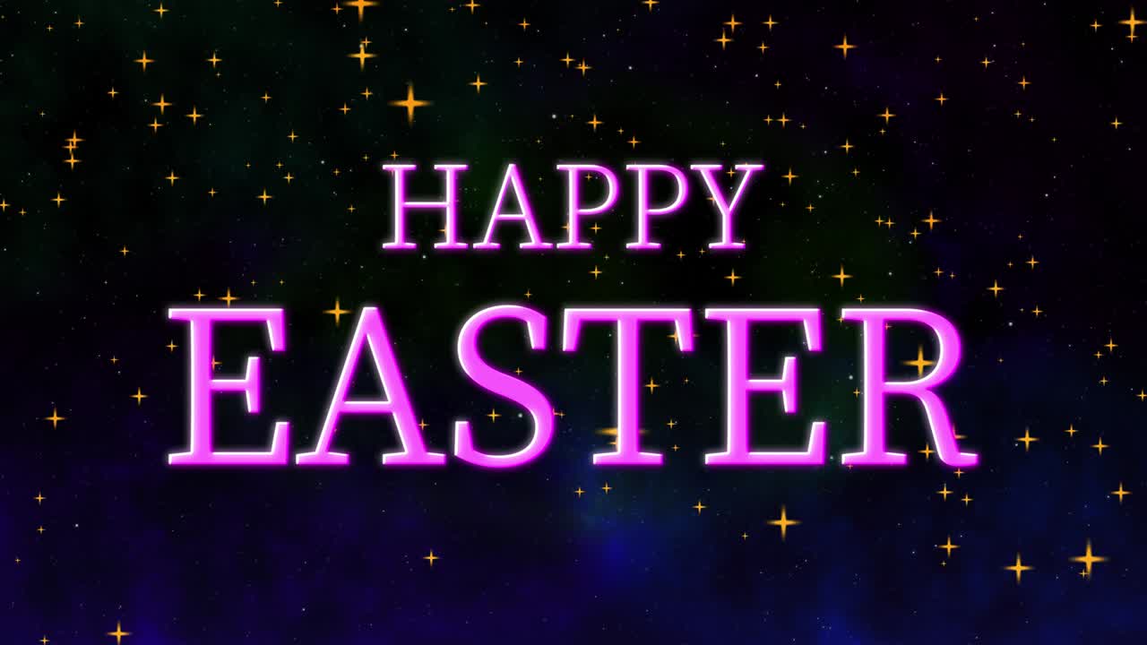 feliz evento de pascua texto animación gráficos en movimiento