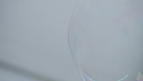 floating soap bubble in the air