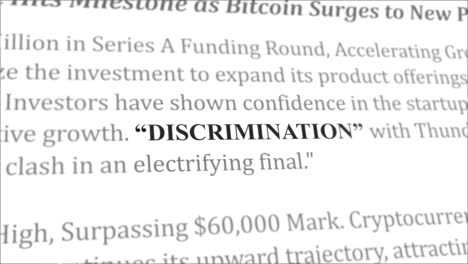 discrimination news headline in different articles