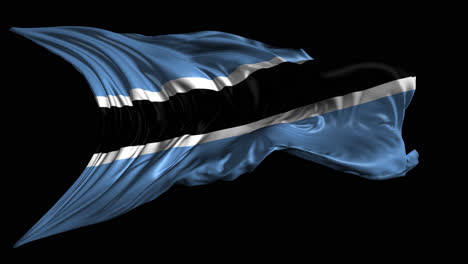 bandera de botswana, drapeada y flotando