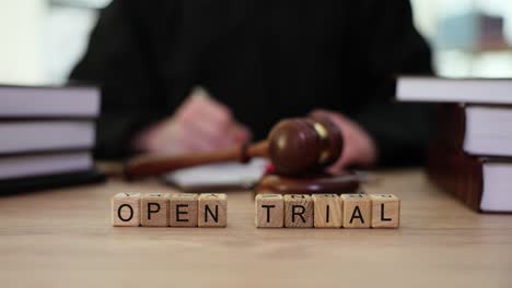 open trial in court