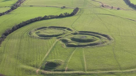 ancient hill of tara in ireland with lush greenery and ceremonial sites