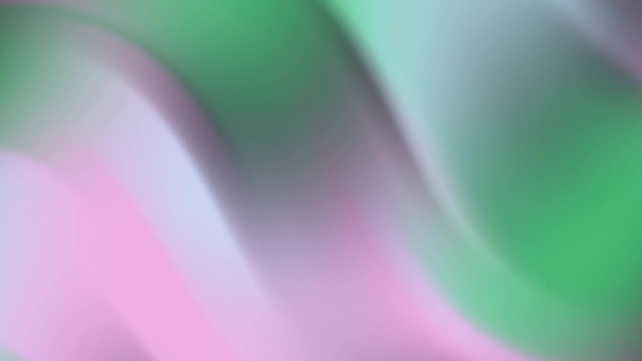 Abstract Flowing Gradient Background with Soft Green and Pink Waves