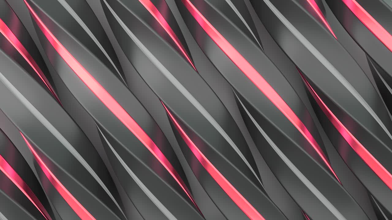 Abstract Geometric Background with Twisted Metallic Lines