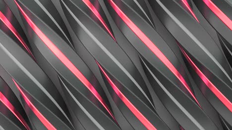 abstract geometric background with twisted metallic lines