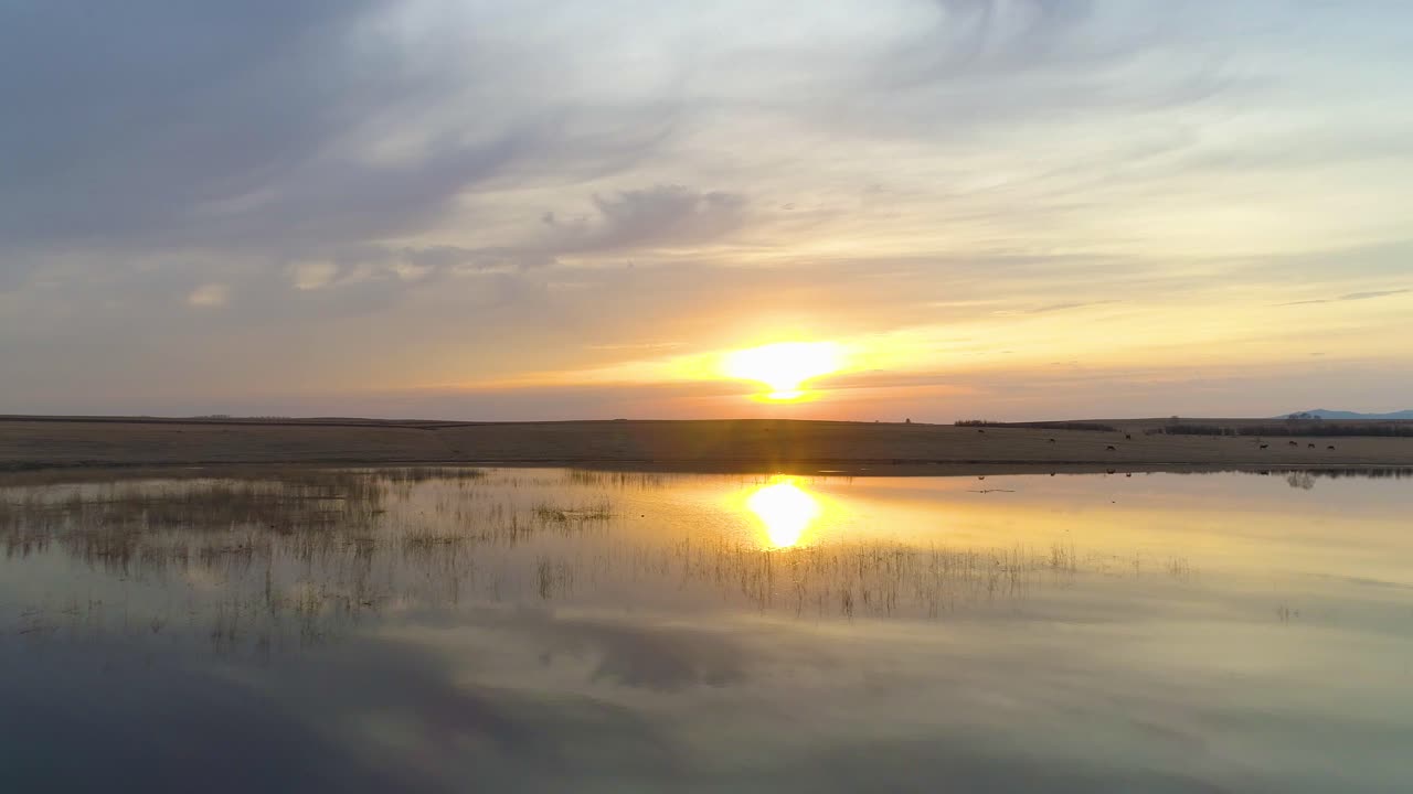 반사되는 구름 위를 날아다니며