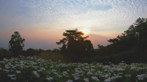amanecer en el parque nacional huai nam dang en tailandia