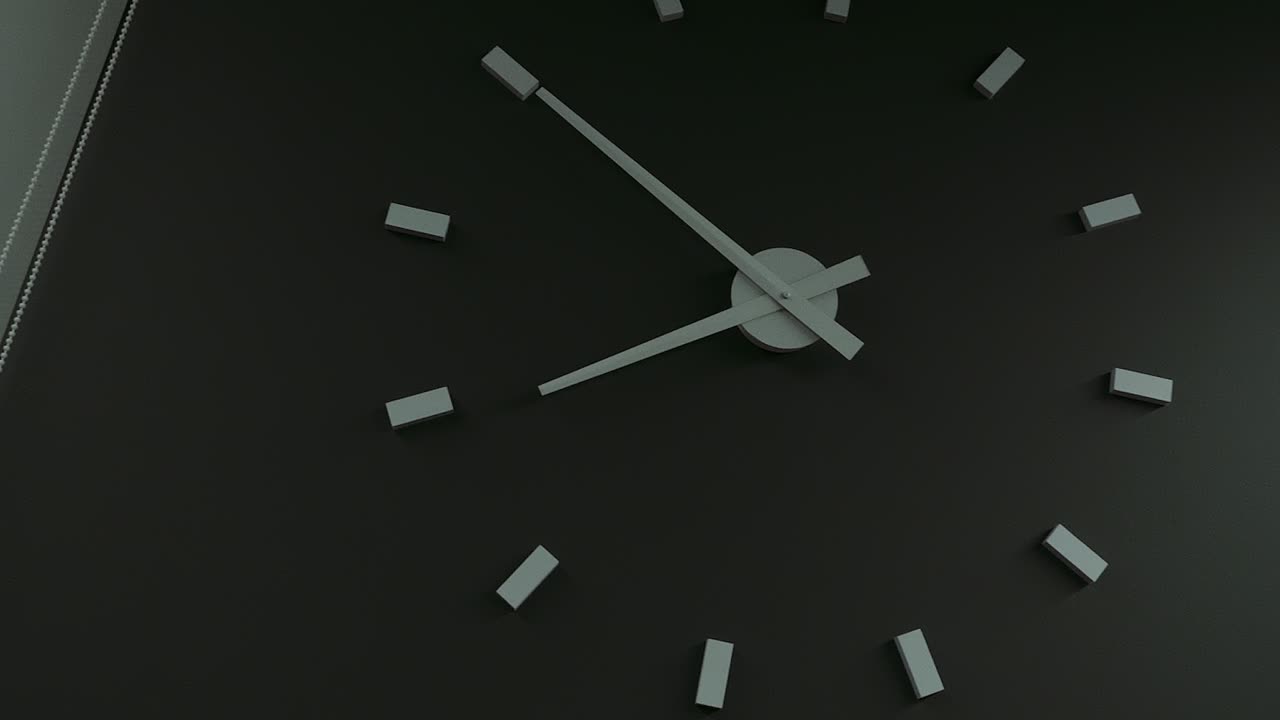 Close up of a modern wall clock