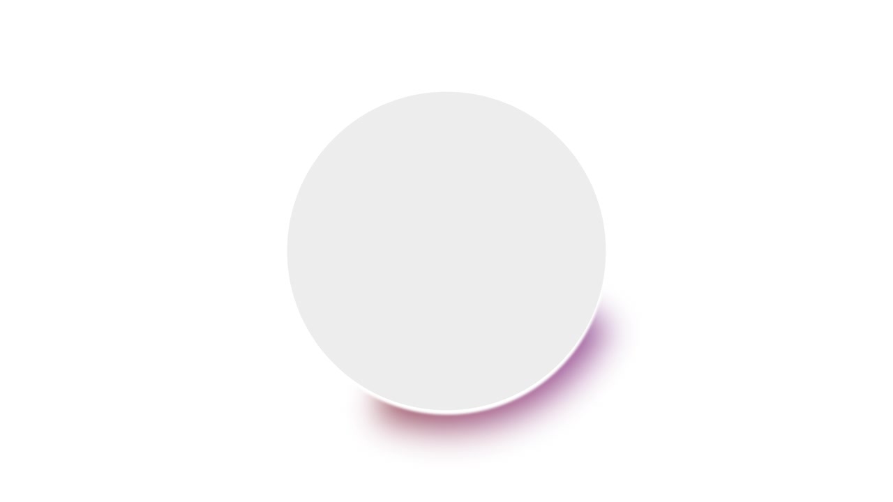 White Circle with Shifting Gradient Color Shadow