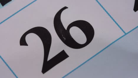 marking the date in the calendar with a red marker