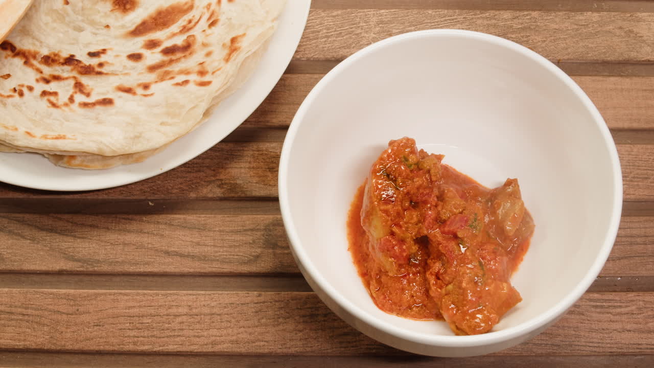 Chicken Curry and Paratha