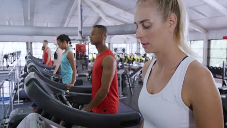 working out at a gym