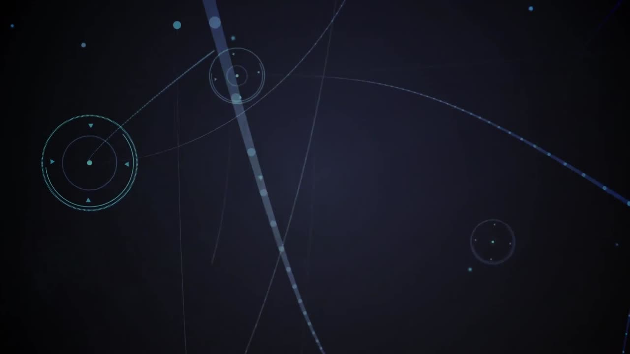 Animation of network of connections over black background