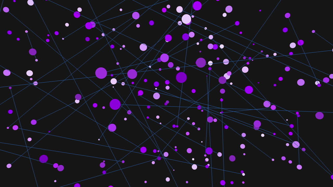 interconectado una fascinante red de líneas azules y púrpuras sobre un fondo negro