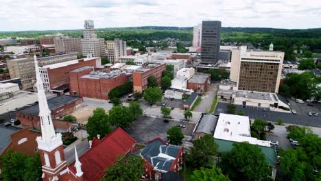 Augusta-Georgia-Skyline-Aerial-with-Church-Steeple-flyover